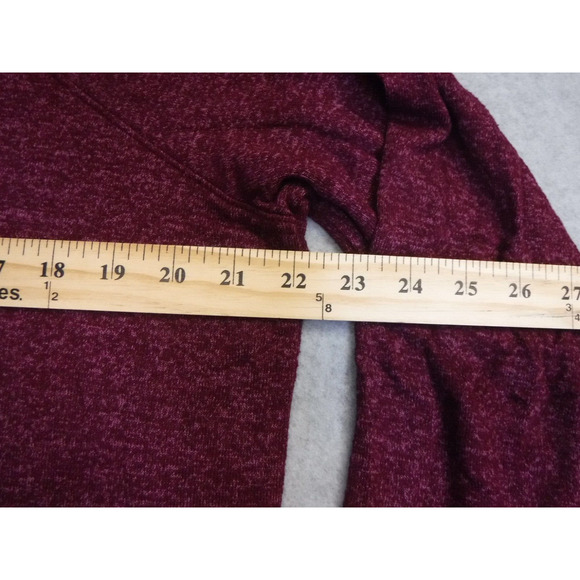 Buffalo David Bitton Size Medium Raglan Long-Sleeved Shirt in Heathered Maroon - Picture 6 of 7